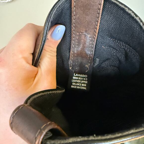 Men's Laredo Leather Upper Cowboy Boots 10 $140 retail - Picture 2 of 4